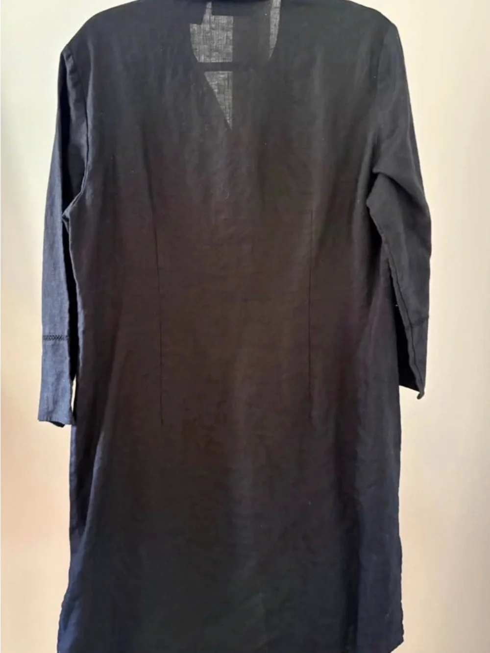 Kenar Black Button-Front Mini Dress
